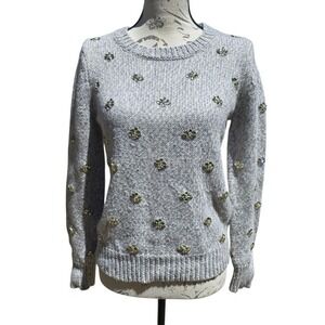 Banana Republic Limited Edition Embellished Sweater Wool Blend‎ Size Small